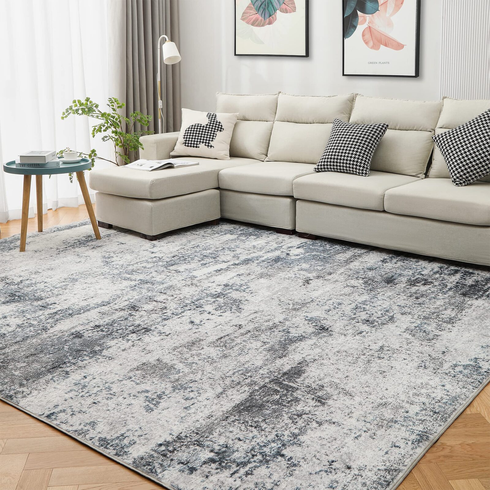 Freshly cleaned area rug