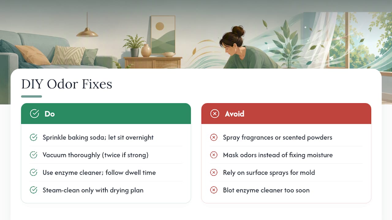 DIY Odor Removal: What Actually Works and What Just Covers It Up — overview diagram