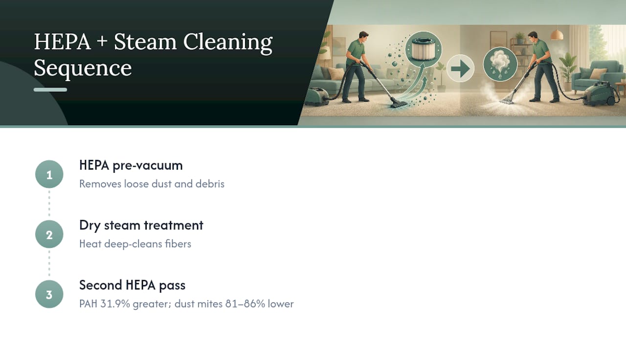 Research-backed carpet cleaning sequence and results