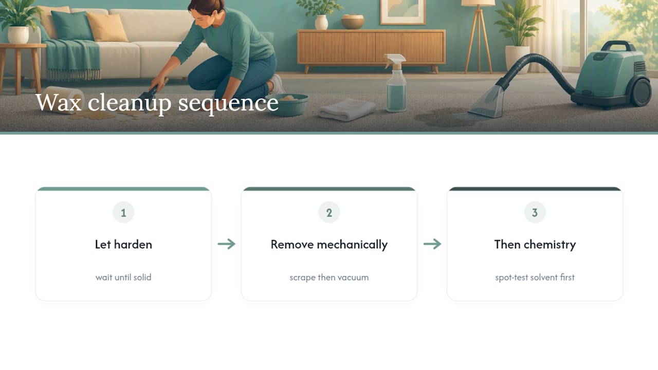 Three-step mechanical wax removal sequence